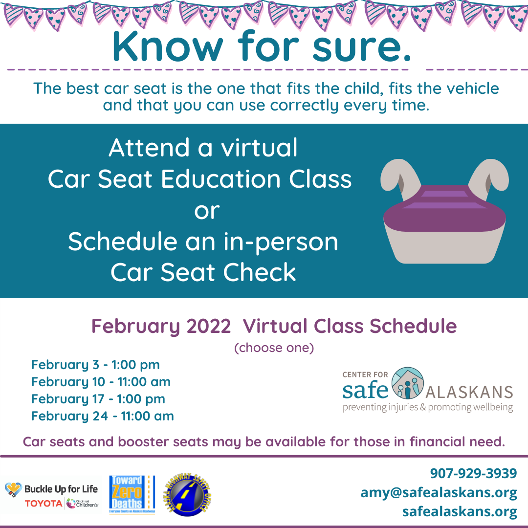 Virtual Car Seat Education Class Center for Safe Alaskans