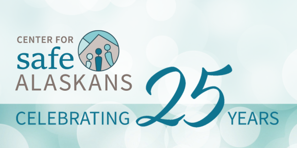 Safe Alaskans logo and text reading "celebrating 25 years"